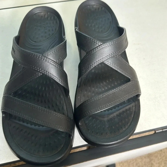 NUUSOL Hailey Black slides W10 waterproof evasol soft foam made in USA sandals - Picture 4 of 5